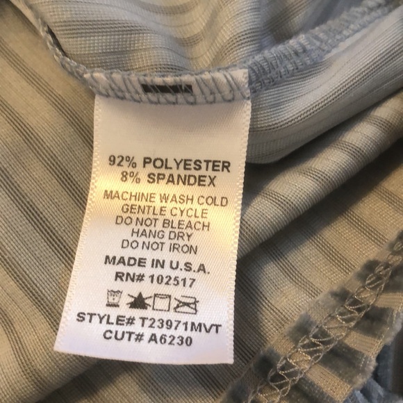 T back swing tank, velvet feel and sheer stripes - Picture 4 of 4